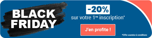 20% de réduction sur votre 1re inscription*